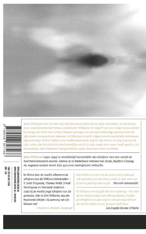 Achterkant van Niets dan de nacht