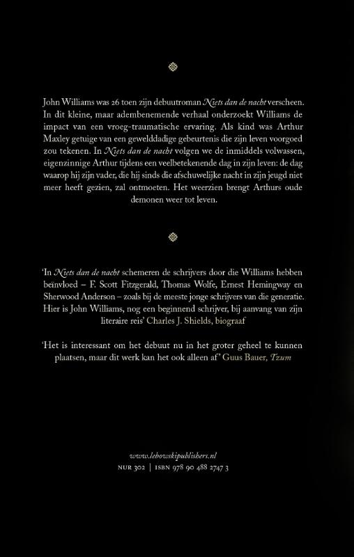 Achterkant van Niets dan de nacht
