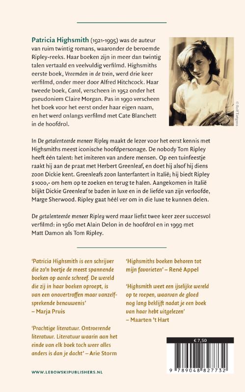 Achterkant van De getalenteerde meneer Ripley