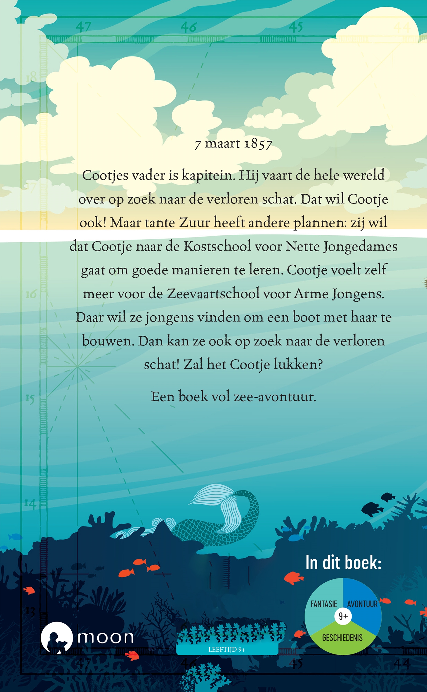 Achterkant van Cootje en de verloren schat