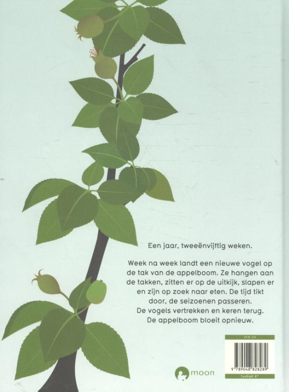 Achterkant van Een vogel in de appelboom