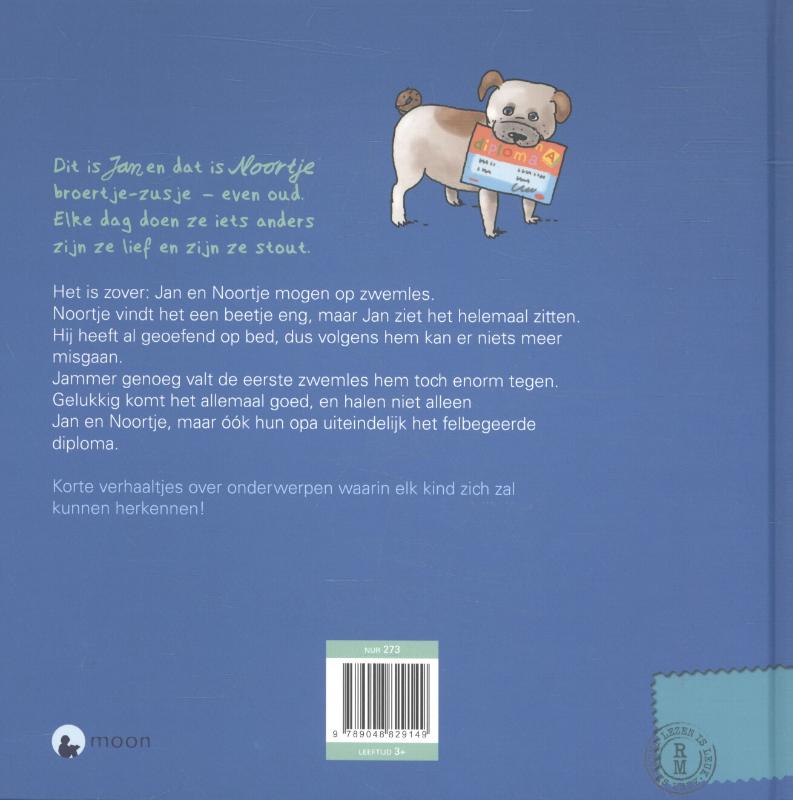 Achterkant van Jan & Noortje op zwemles