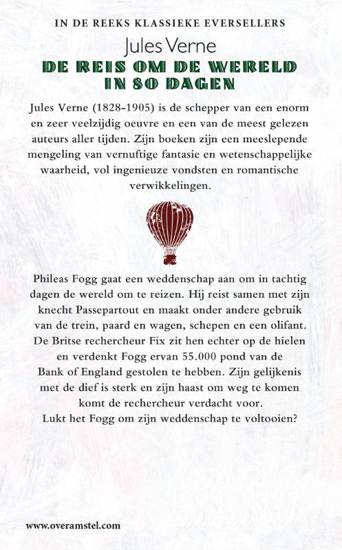 Achterkant van De reis om de wereld in 80 dagen