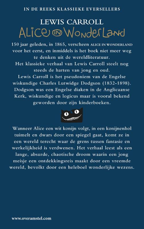 Achterkant van Alice in Wonderland
