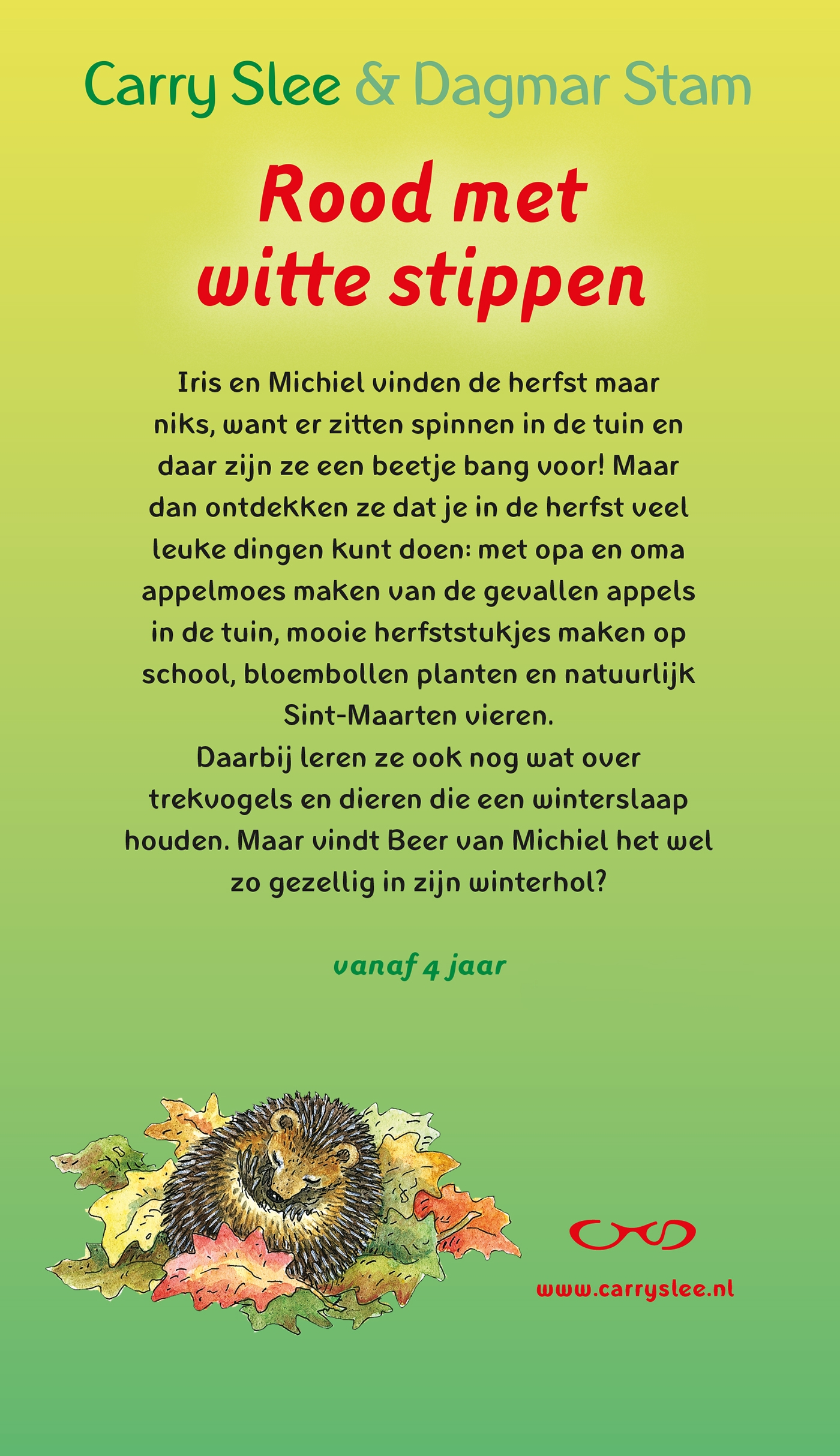 Achterkant van Rood met witte stippen