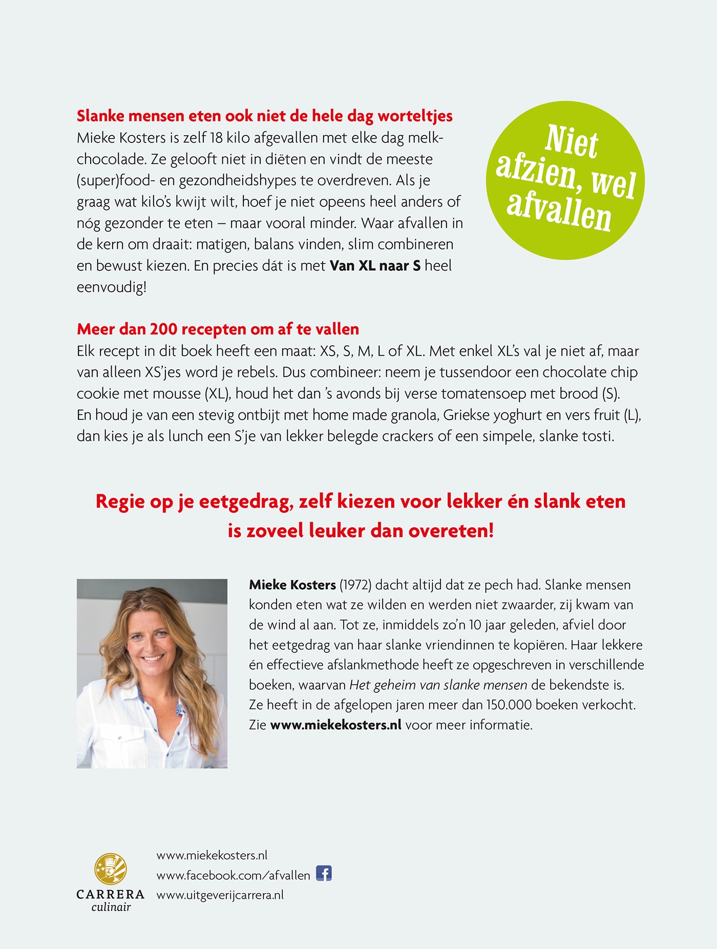 Achterkant van Van XL naar S