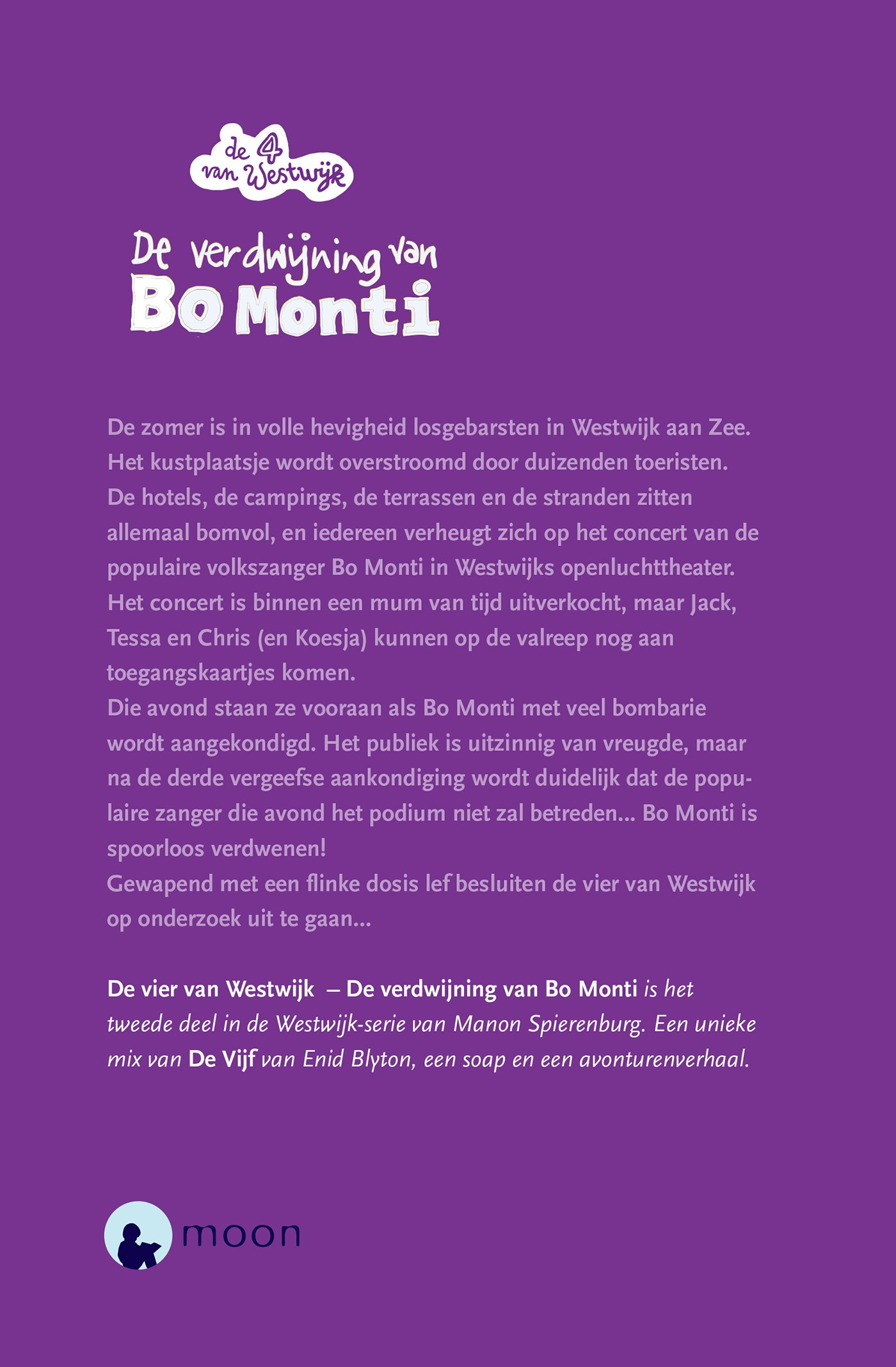 Achterkant van De verdwijning van Bo Monti