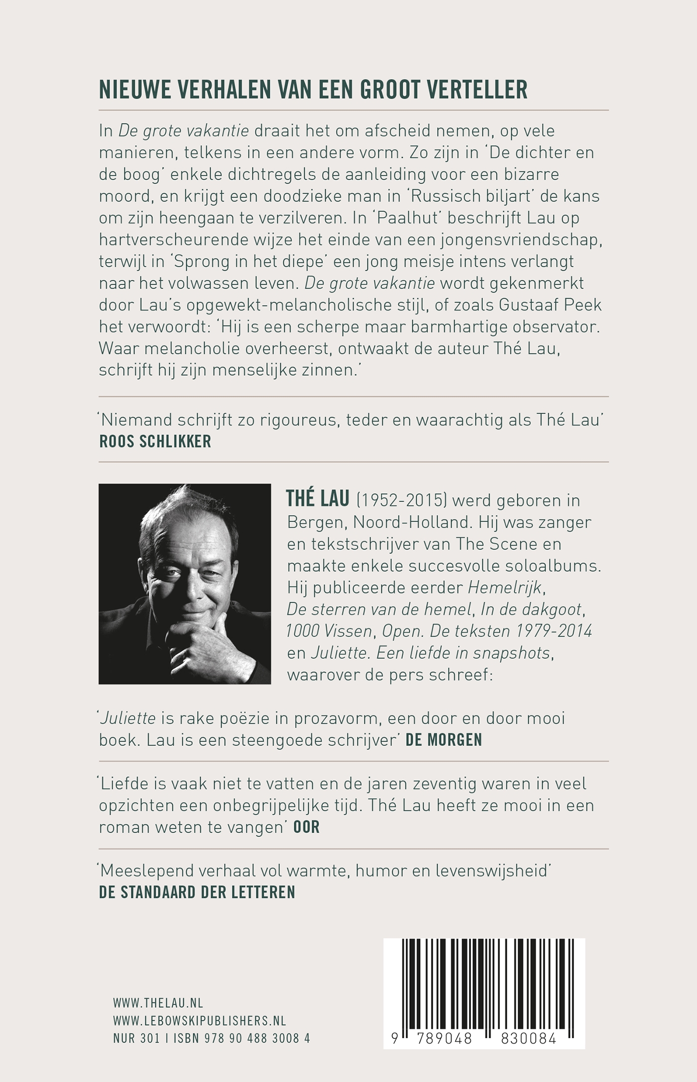 Achterkant van De grote vakantie