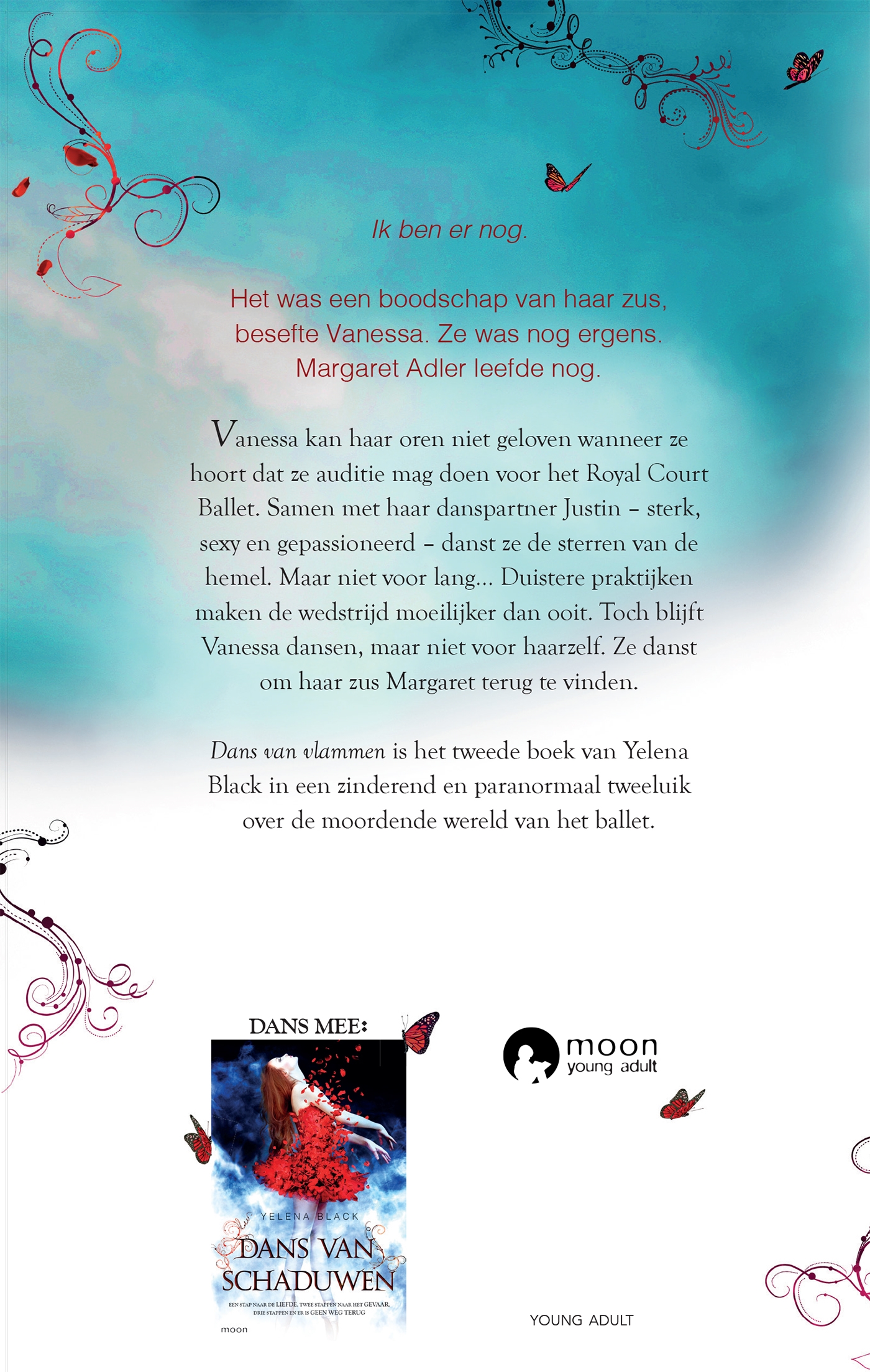 Achterkant van Dans van vlammen