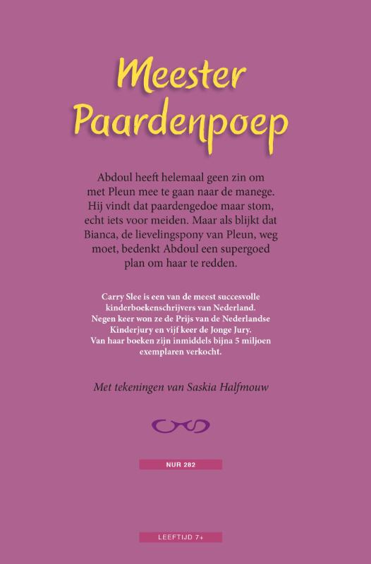 Achterkant van Meester Paardenpoep