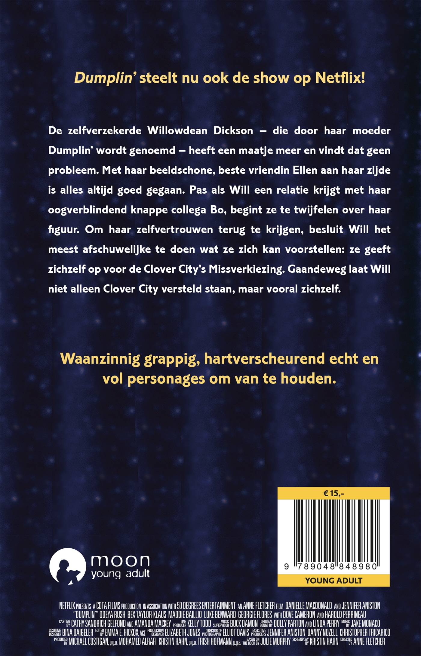Achterkant van Dumplin'