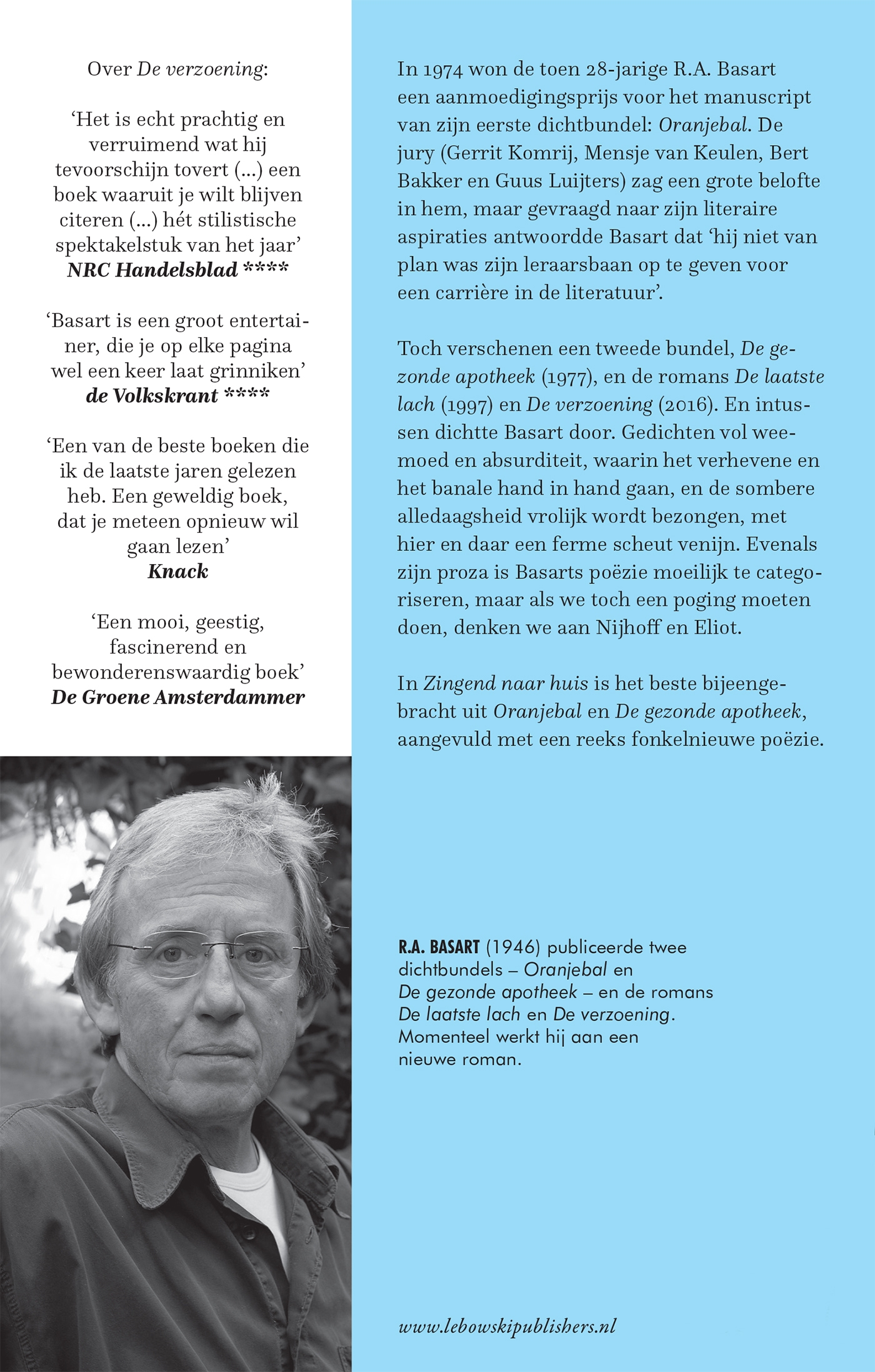 Achterkant van Zingend naar huis