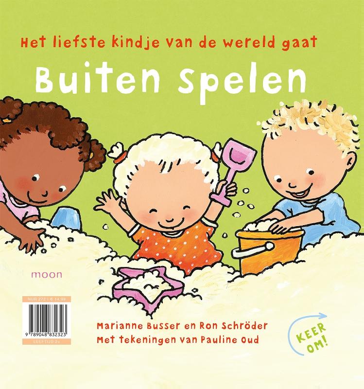 Achterkant van Binnen spelen - Buiten spelen omkeerboek