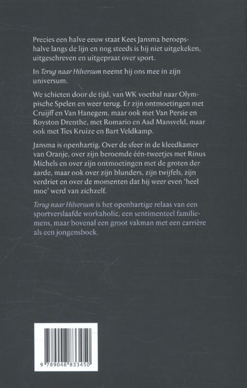 Achterkant van Terug naar Hilversum