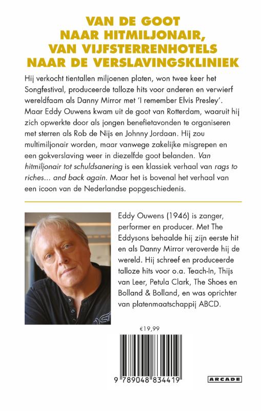 Achterkant van Van hitmiljonair tot schuldsanering