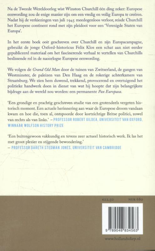 Achterkant van Winston Churchill, vader van Europa