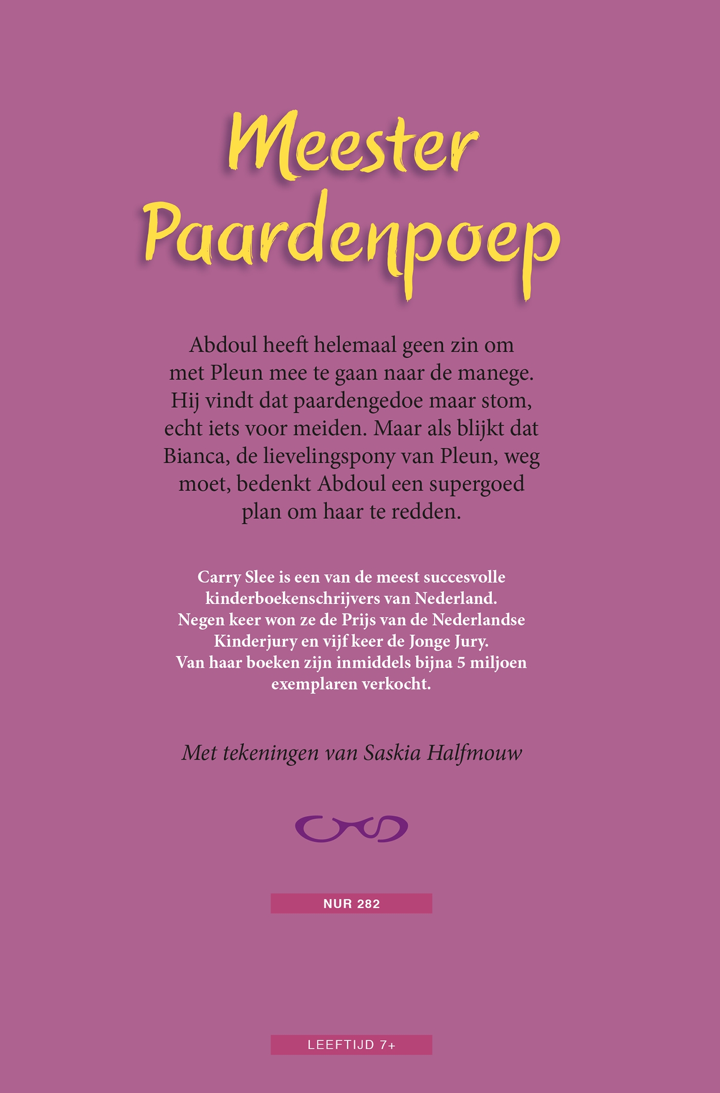 Achterkant van Meester Paardenpoep