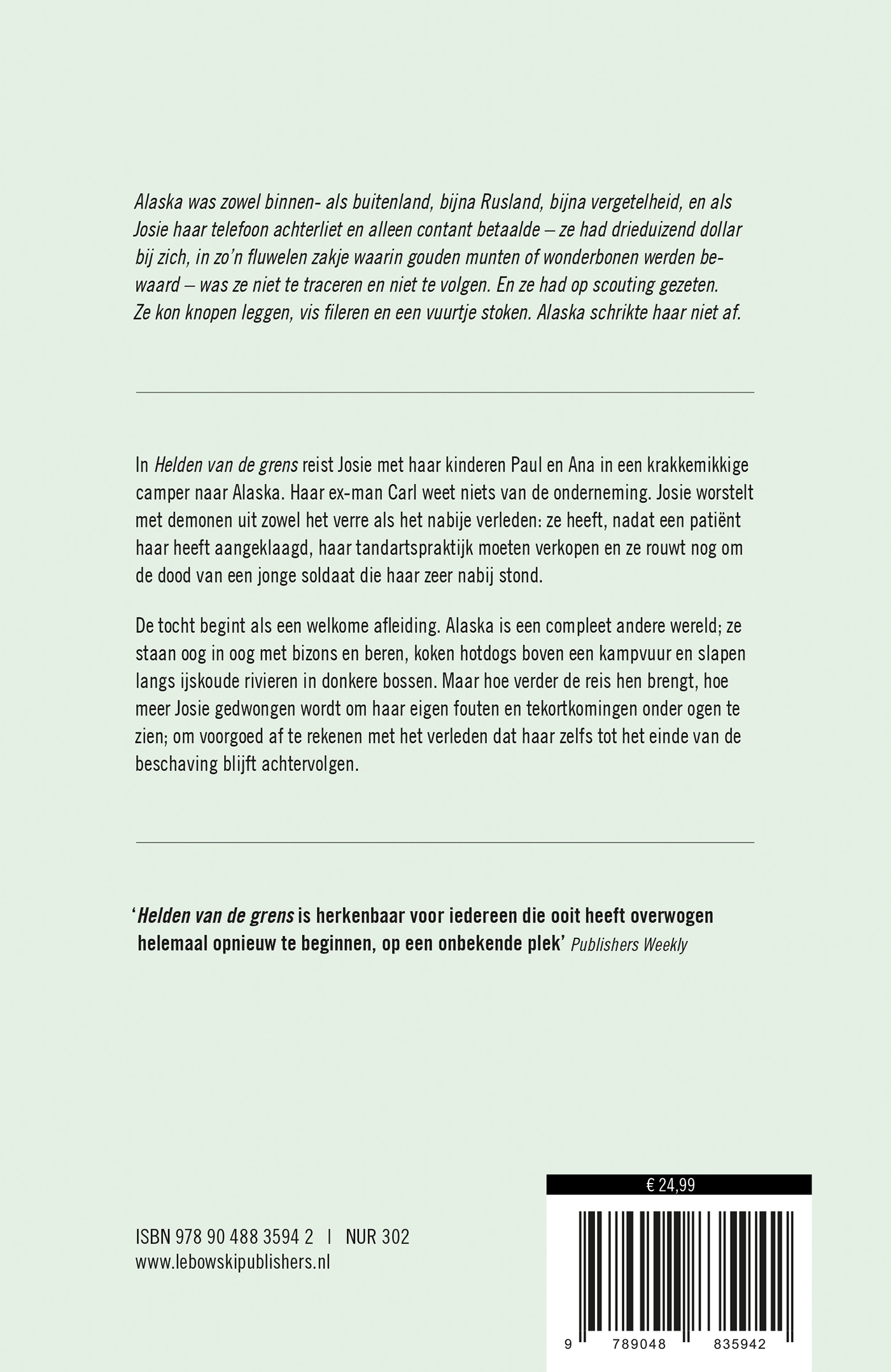Achterkant van Helden van de grens