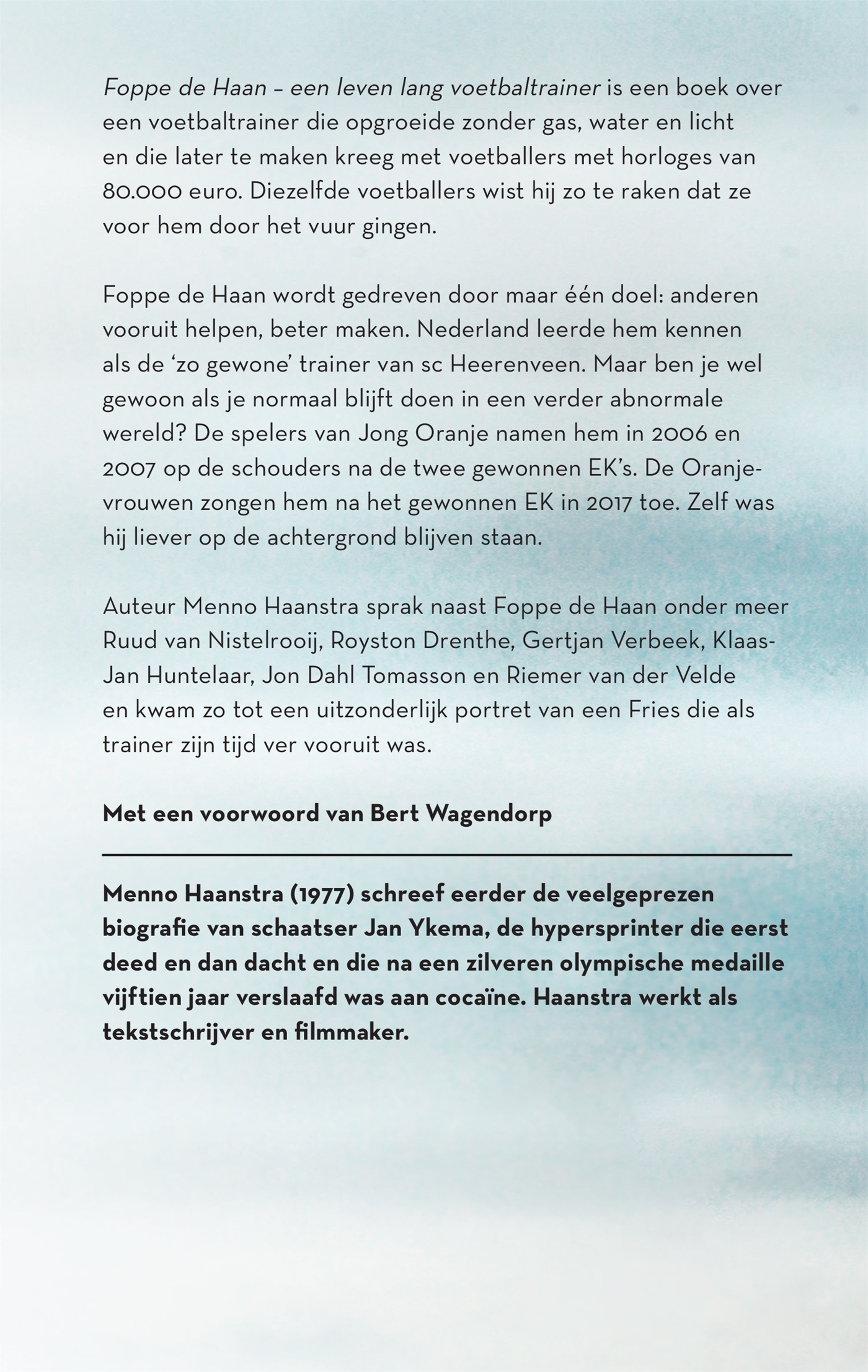 Achterkant van Foppe de Haan