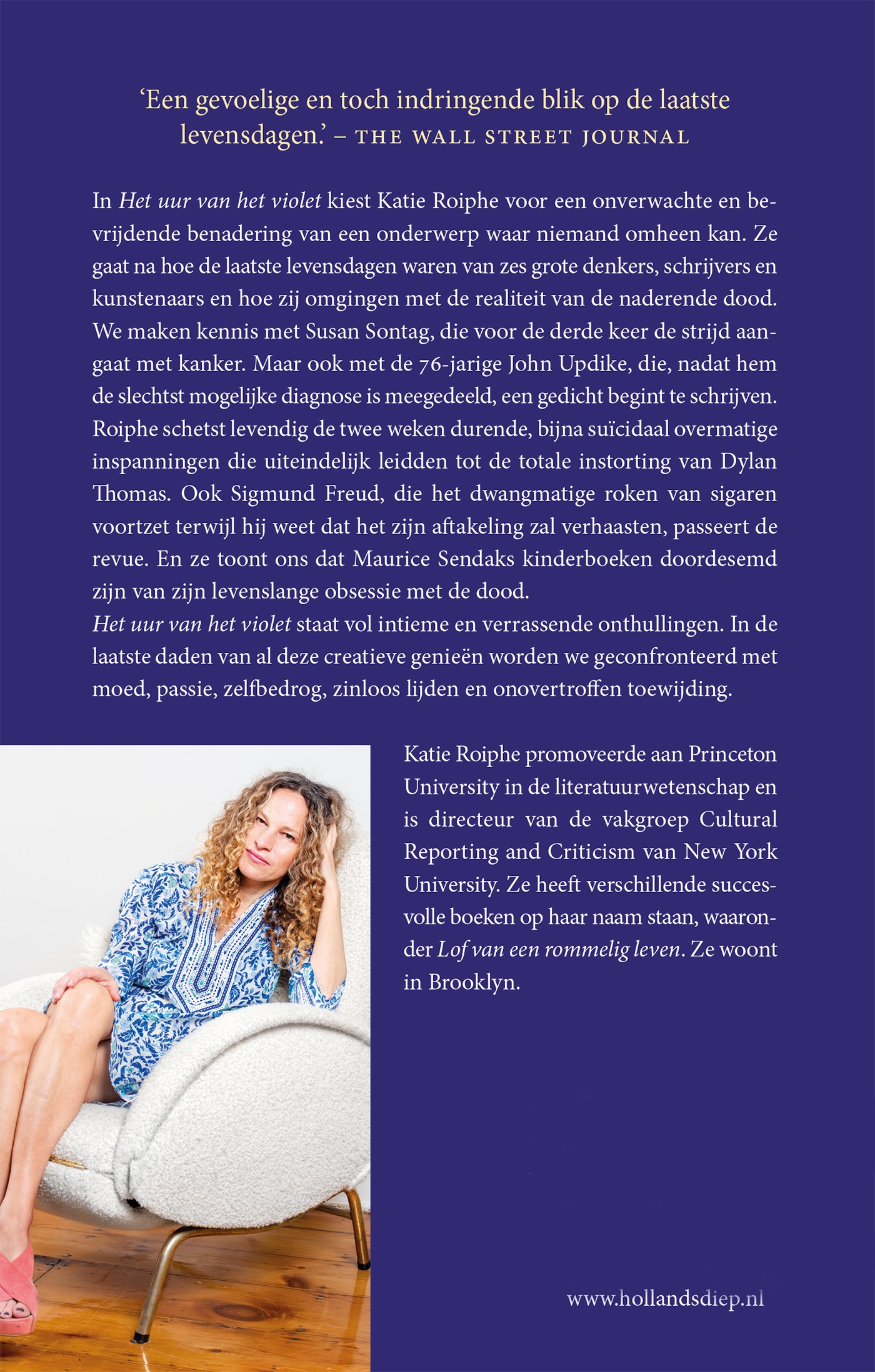 Achterkant van Het uur van het violet