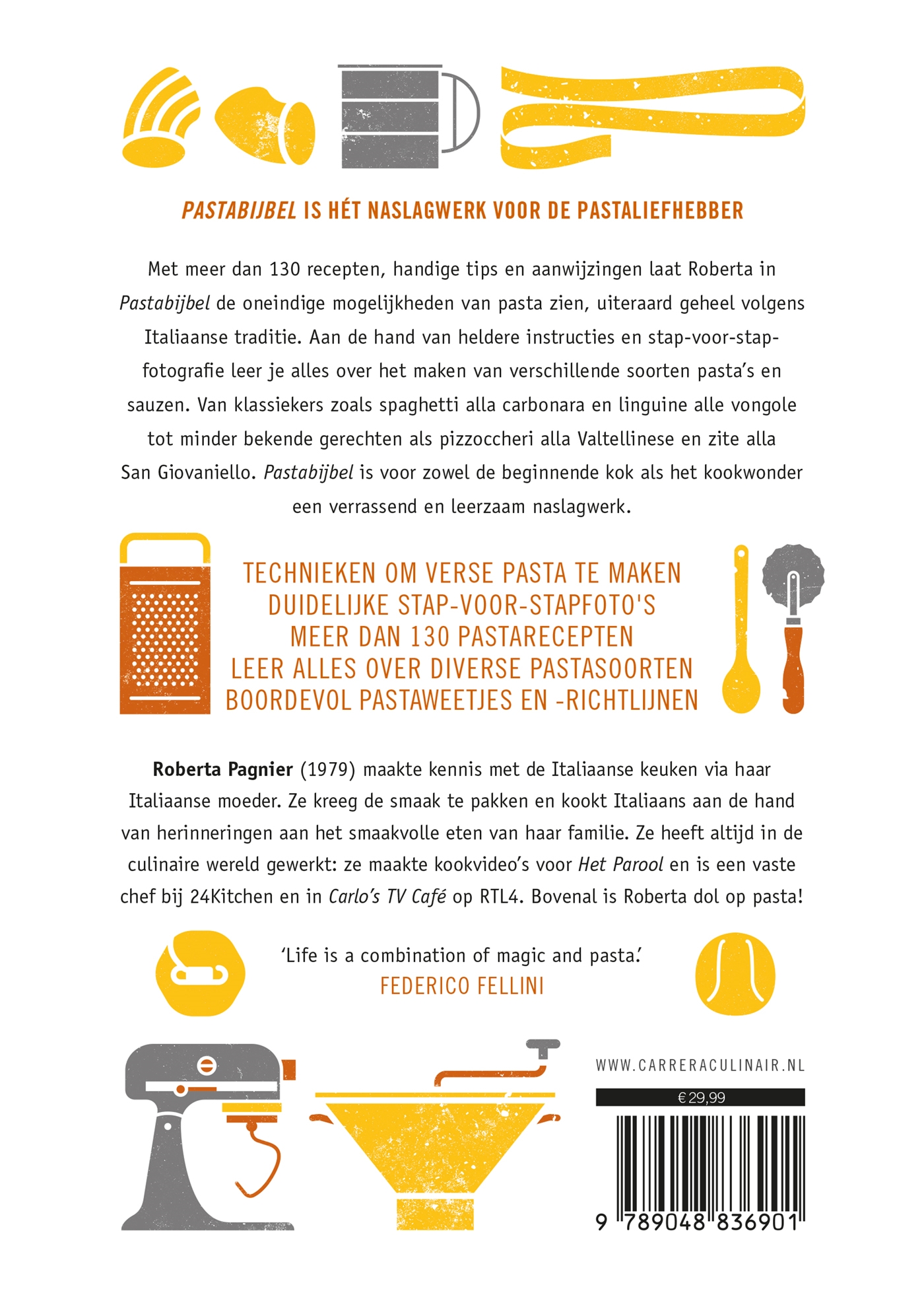 Achterkant van Pastabijbel