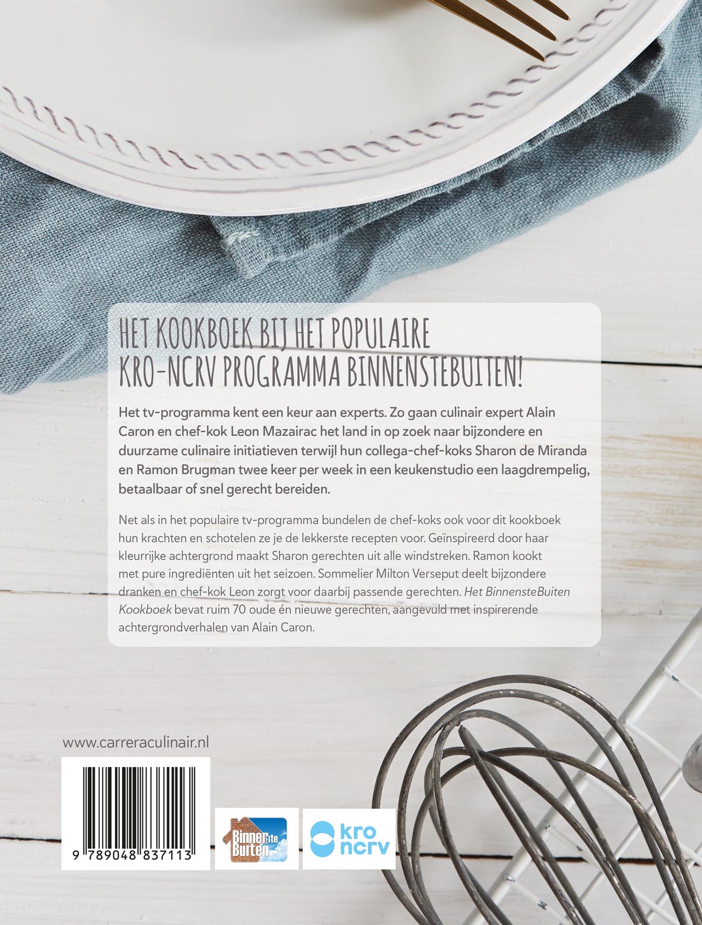 Achterkant van Het BinnensteBuiten kookboek