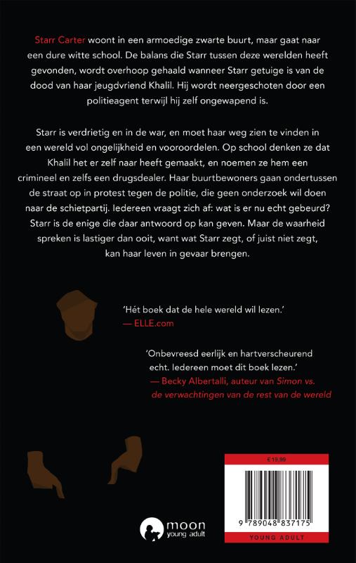 Achterkant van The hate u give