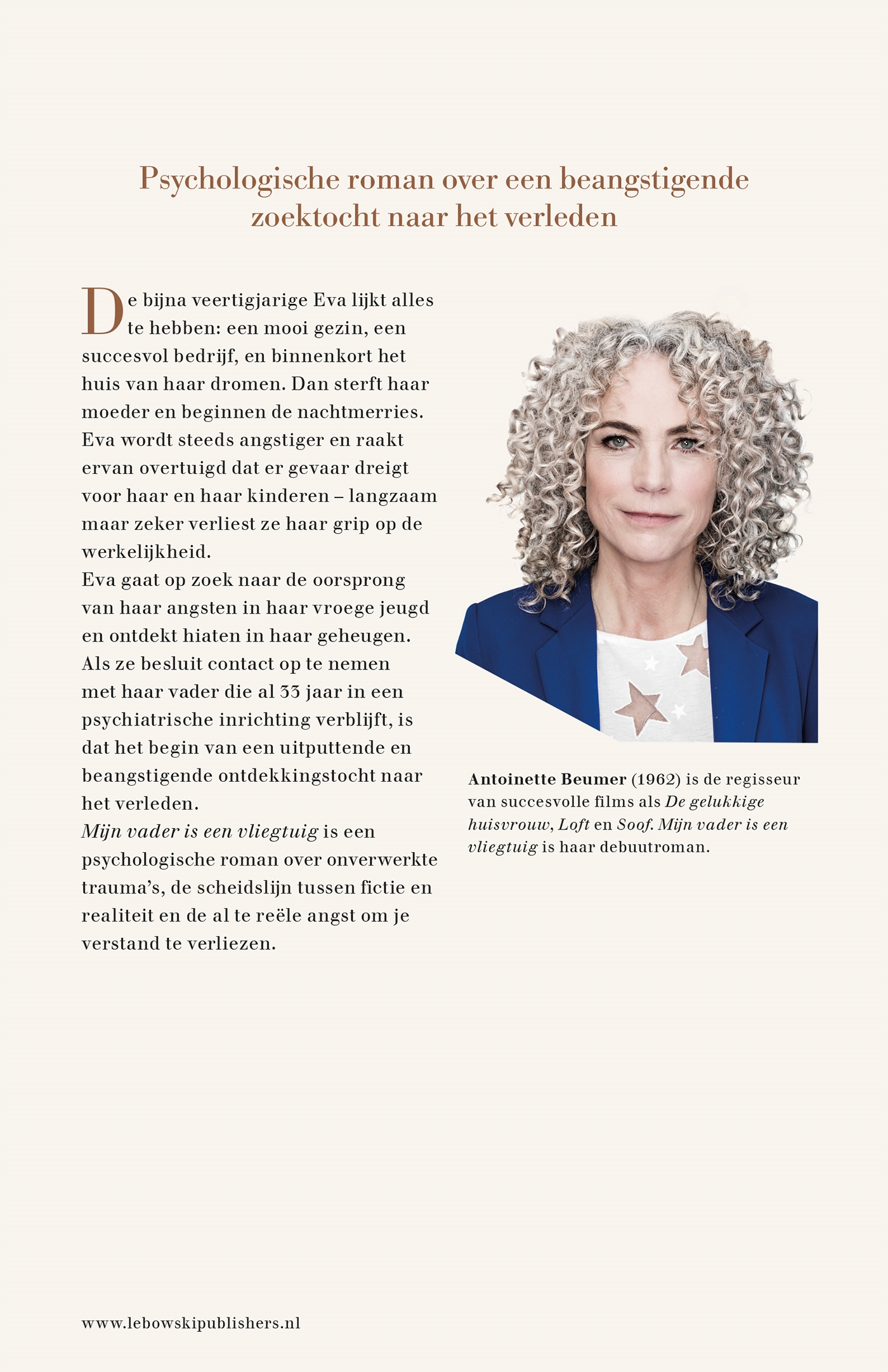 Achterkant van Mijn vader is een vliegtuig