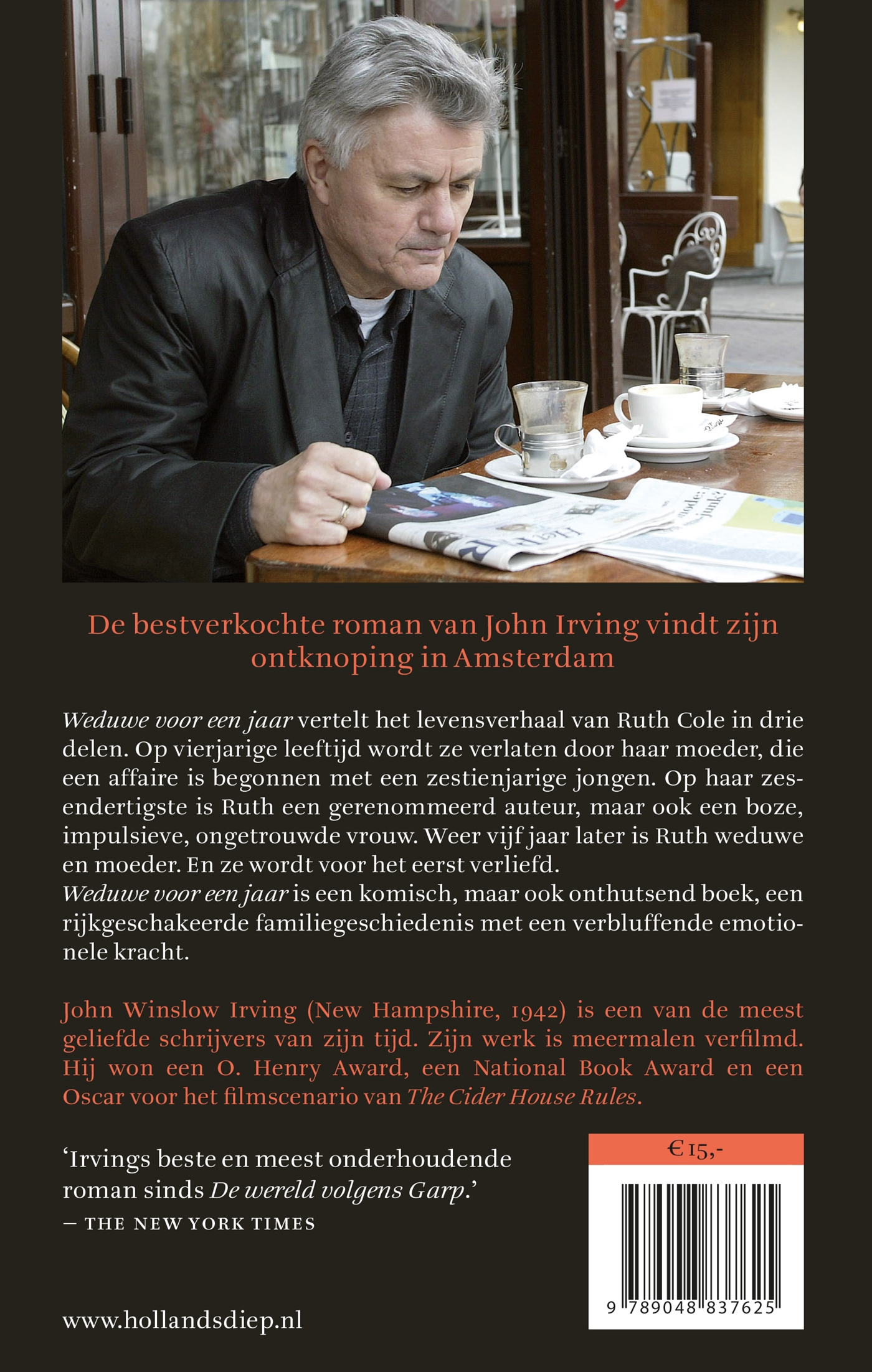 Achterkant van Weduwe voor een jaar
