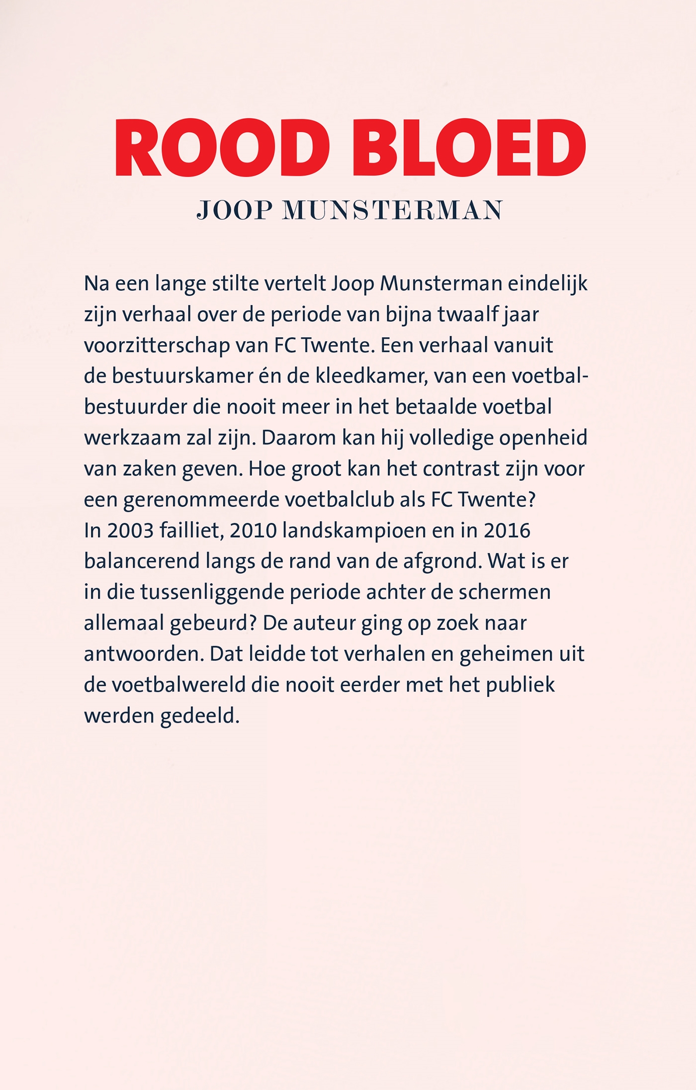 Achterkant van Rood Bloed