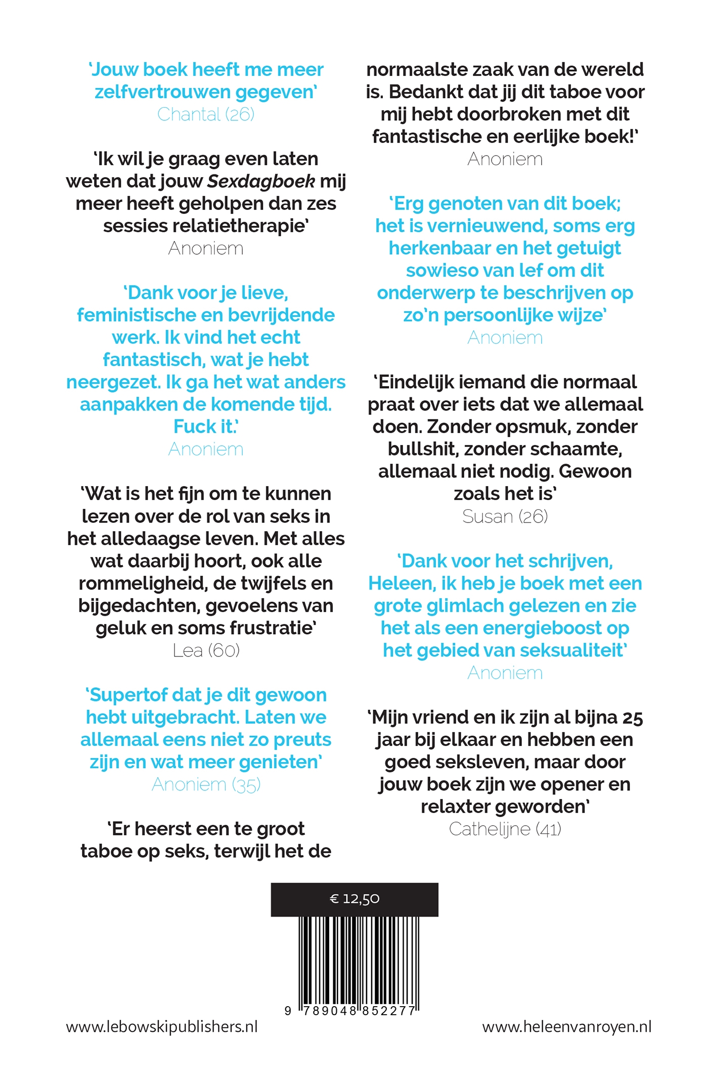 Achterkant van Sexdagboek
