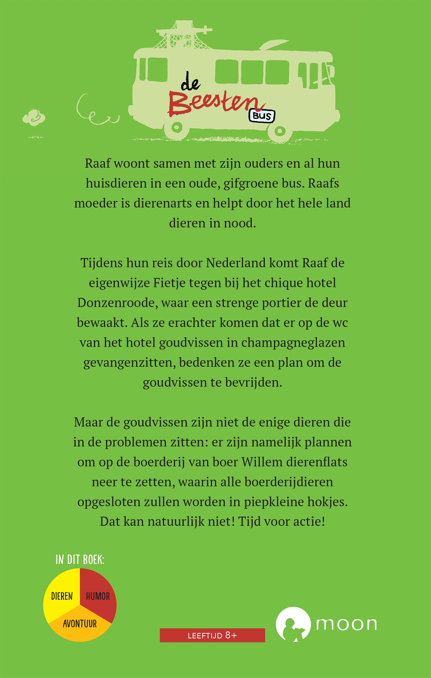 Achterkant van De beestenbus Operatie Red een goudvis