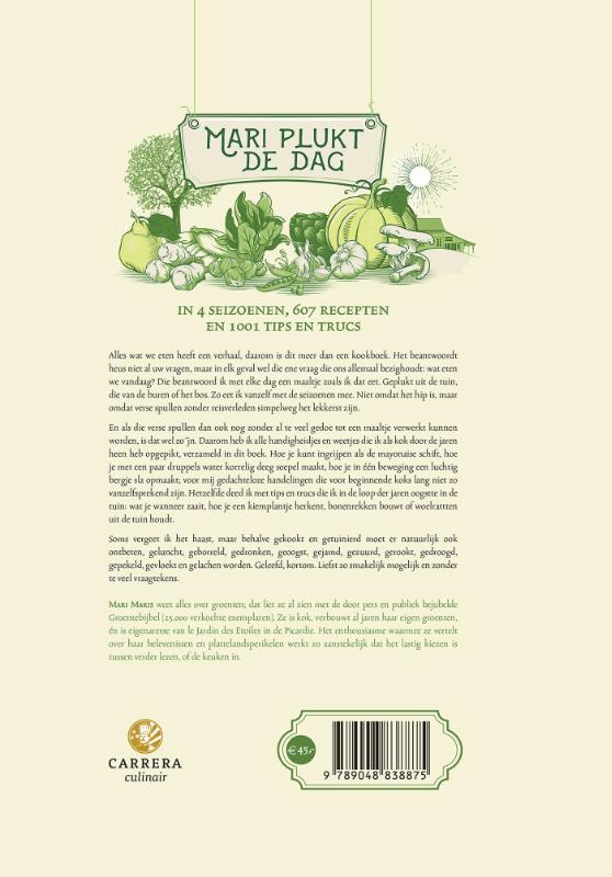 Achterkant van Mari plukt de dag