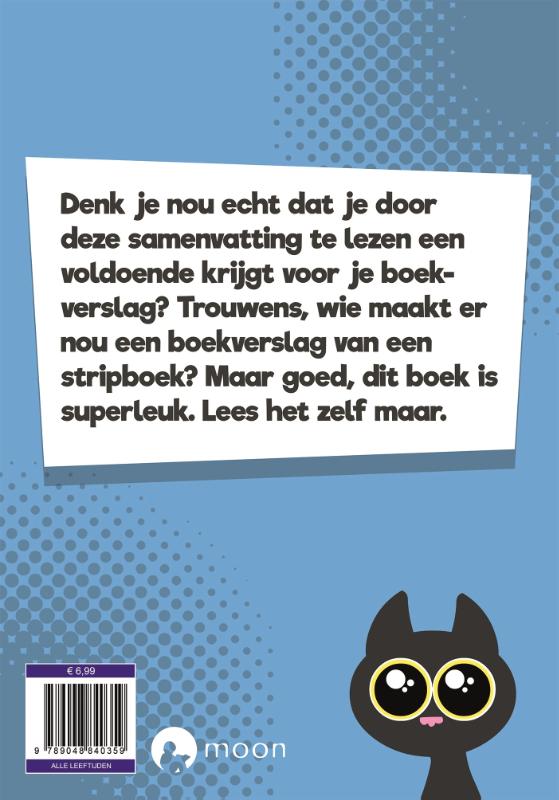 Achterkant van Dylan Haegens Stripboek