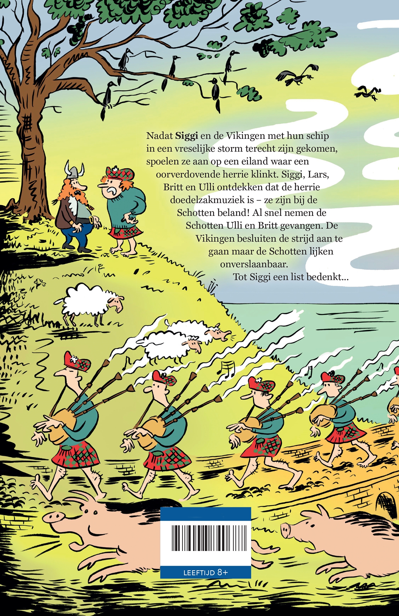 Achterkant van Siggi & de Vikingen - De steen van Eileen