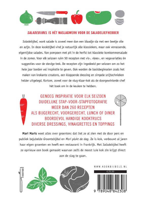 Achterkant van Saladebijbel