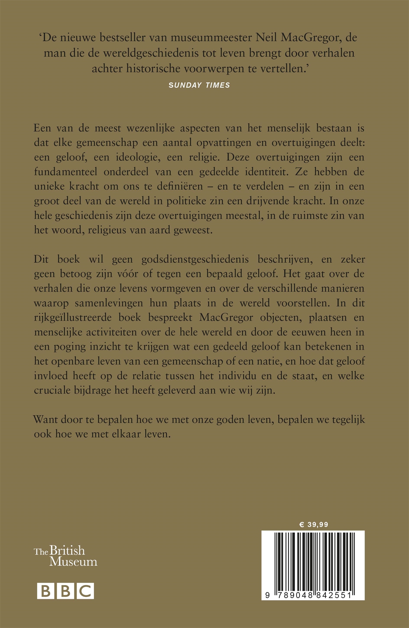 Achterkant van Leven met goden