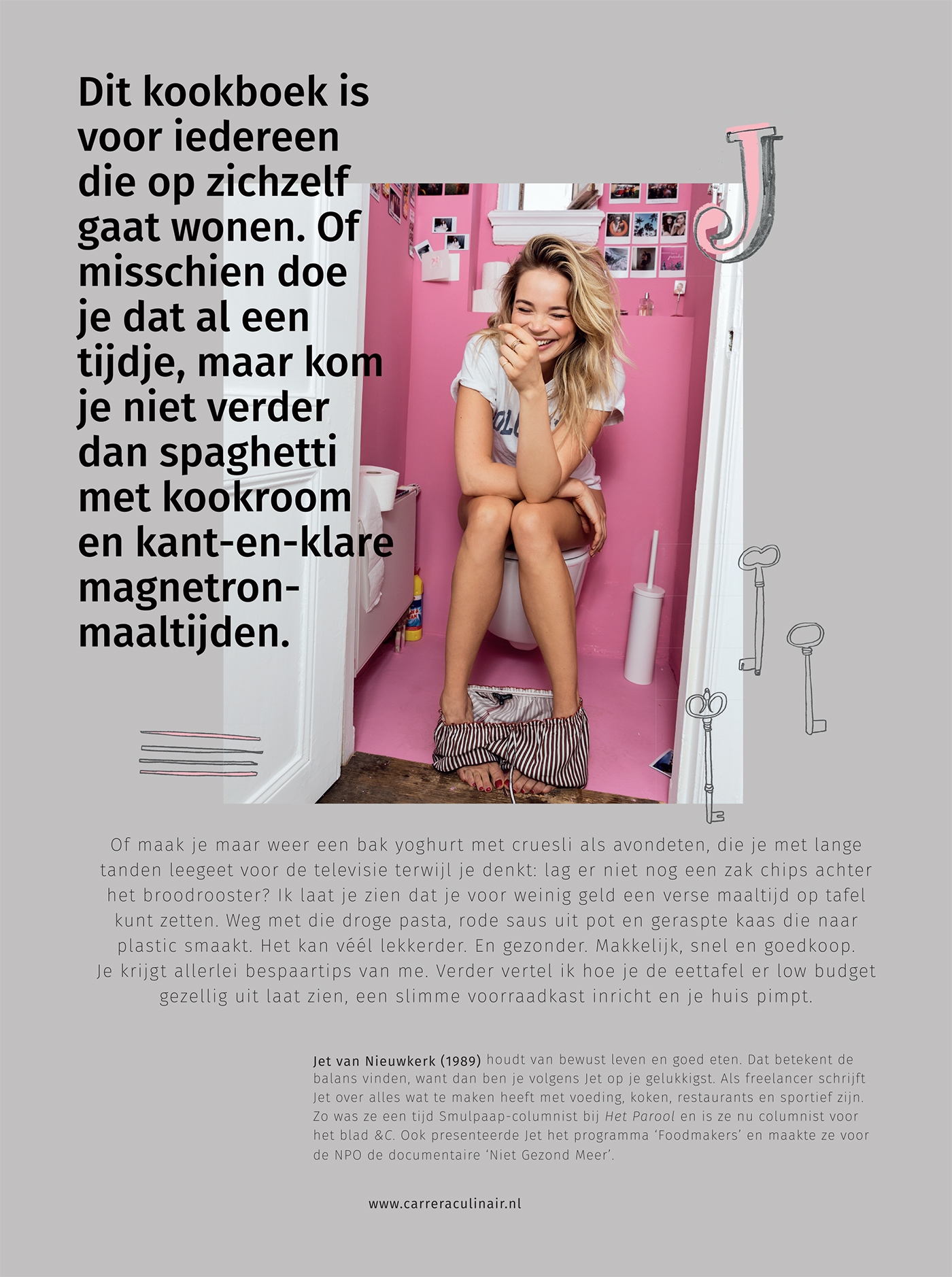 Achterkant van Uit huis met Jet