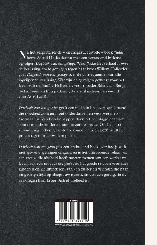 Achterkant van Dagboek van een getuige