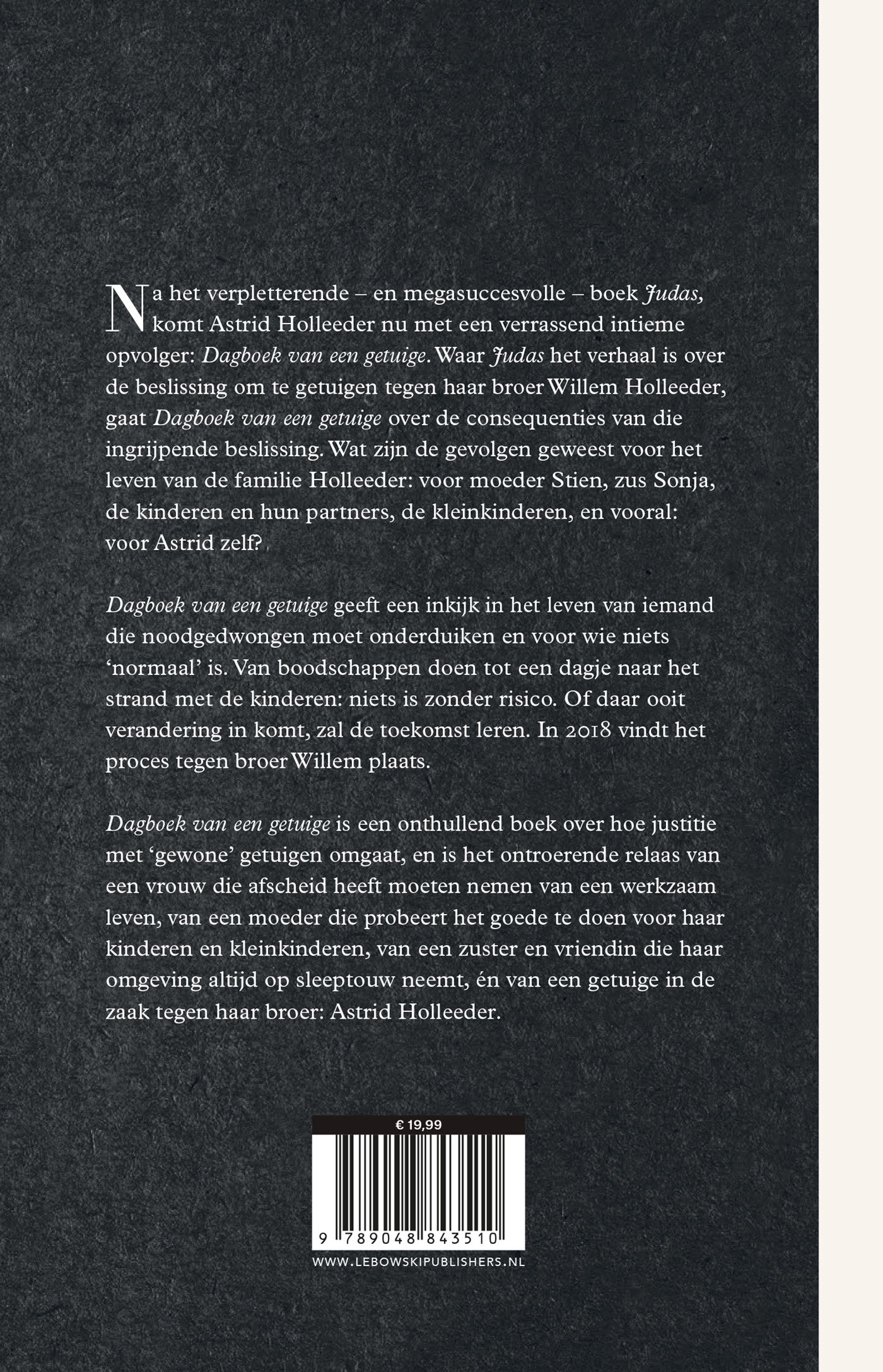 Achterkant van Dagboek van een getuige