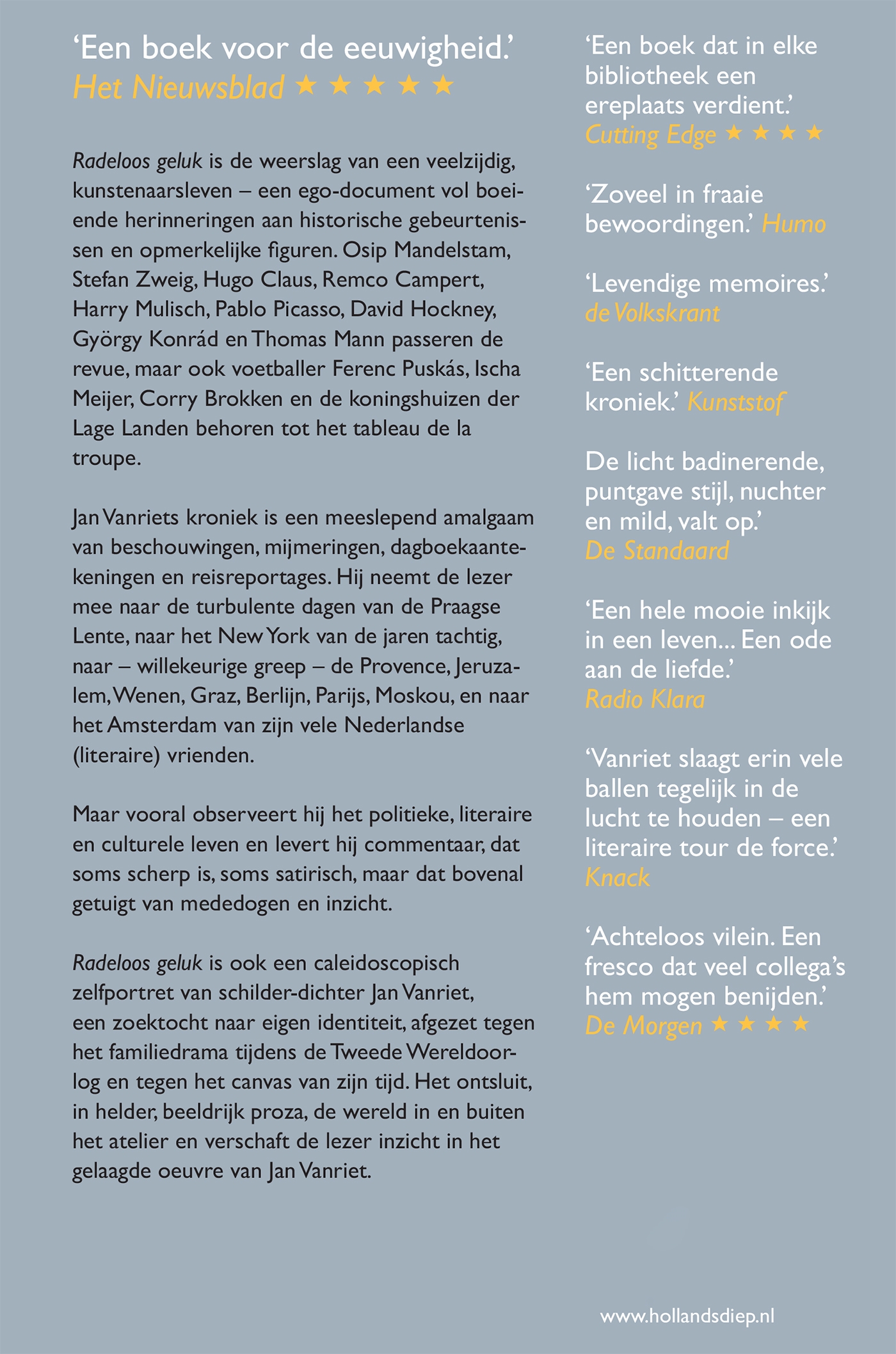 Achterkant van Radeloos geluk