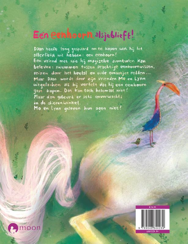 Achterkant van Eén eenhoorn, alsjeblieft