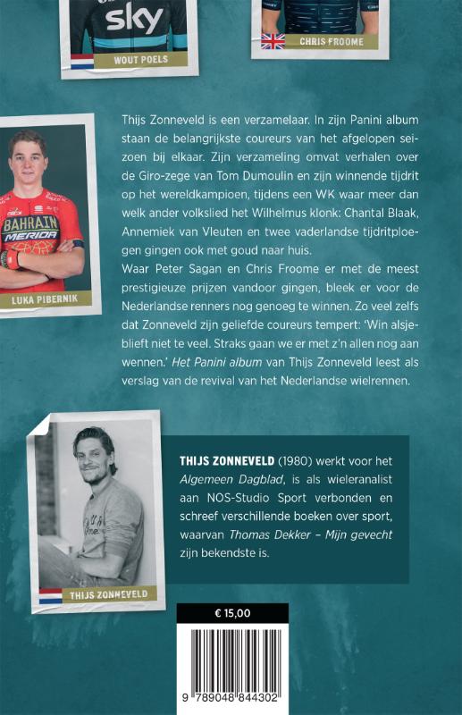 Achterkant van Het Panini-album van Thijs Zonneveld