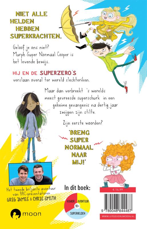Achterkant van Super Normaal en de superschurken