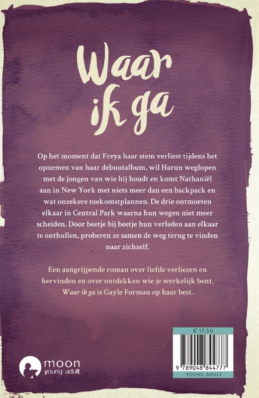 Achterkant van Waar ik ga