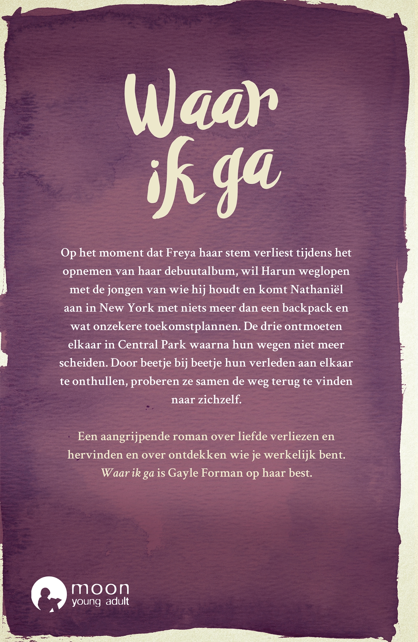 Achterkant van Waar ik ga