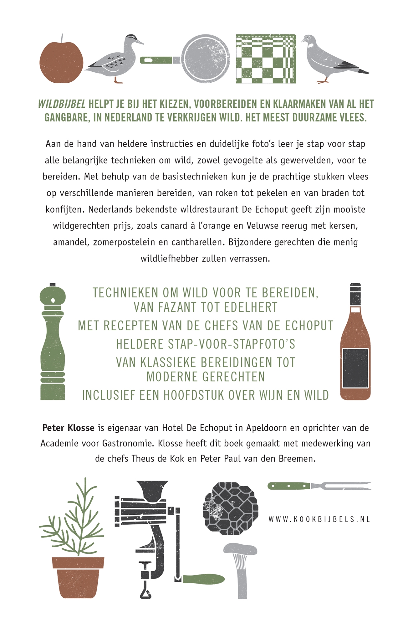 Achterkant van Wildbijbel