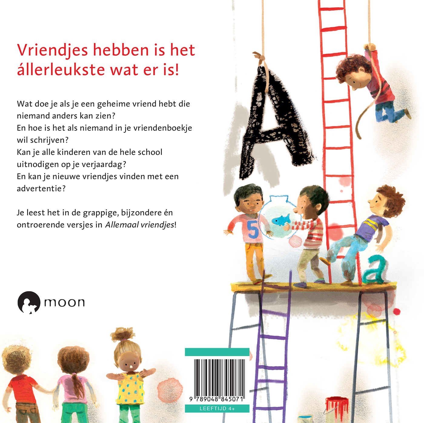 Achterkant van Allemaal vriendjes