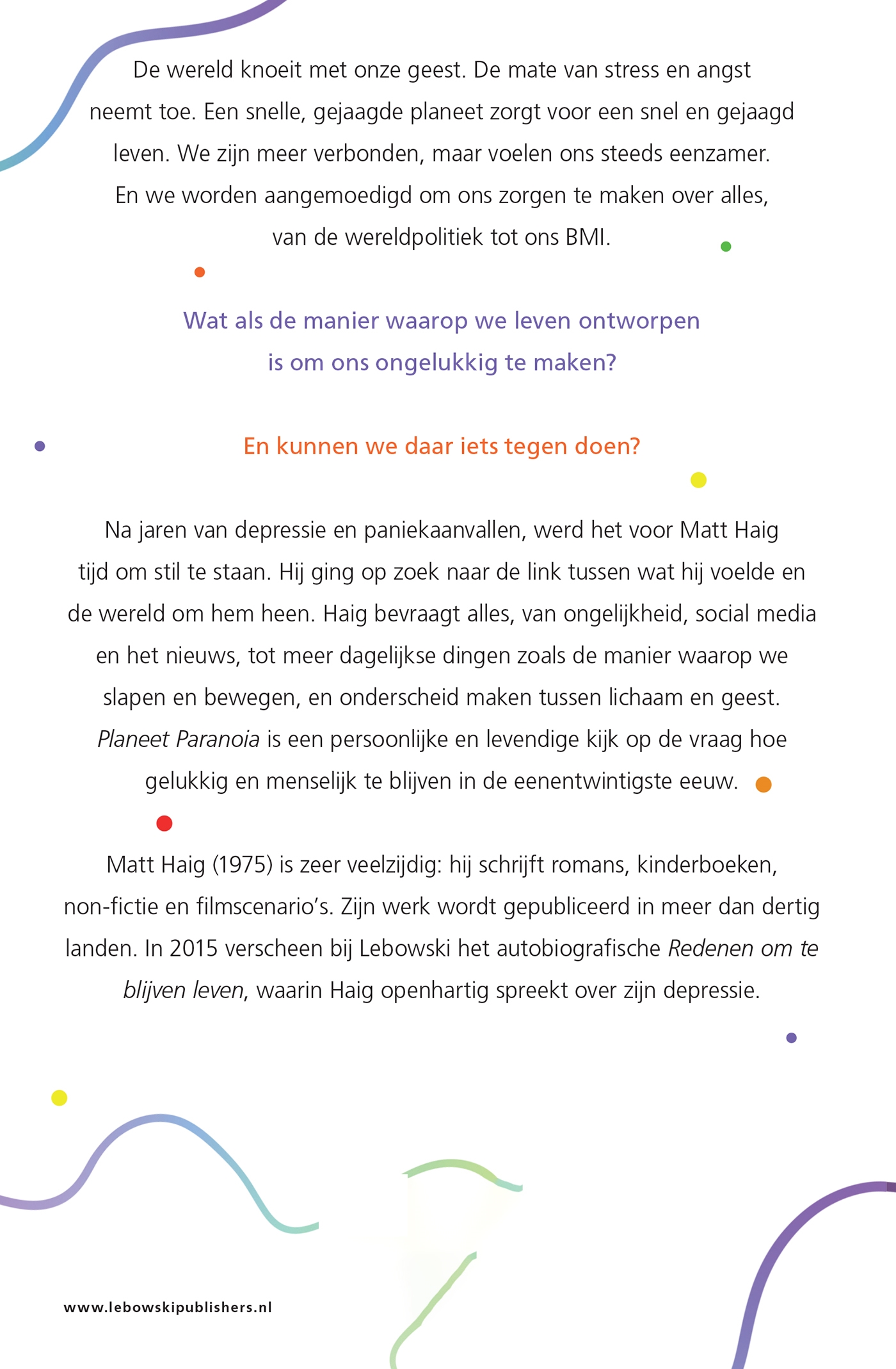 Achterkant van Planeet Paranoia