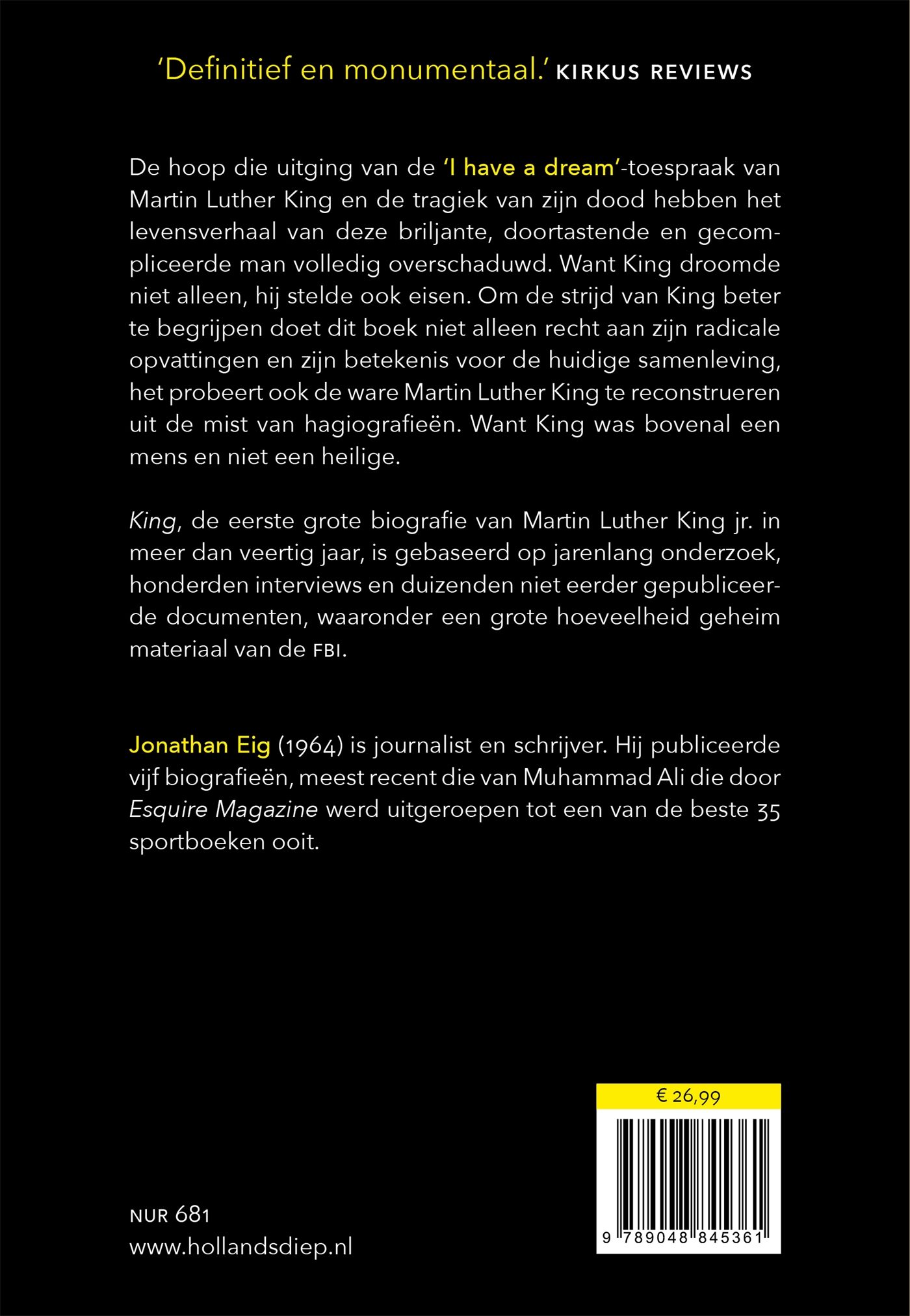 Achterkant van King